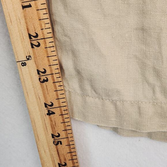 Quince 100% European Linen Pants Women’s SZ XL Beige Cropped Pockets - Picture 11 of 12